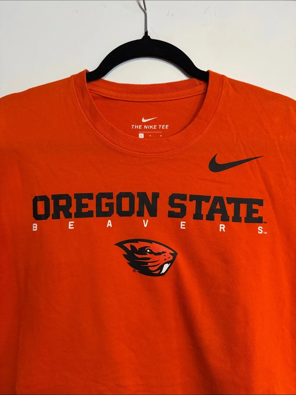 Oregon State Cropped Short Sleeve Orange Shirt